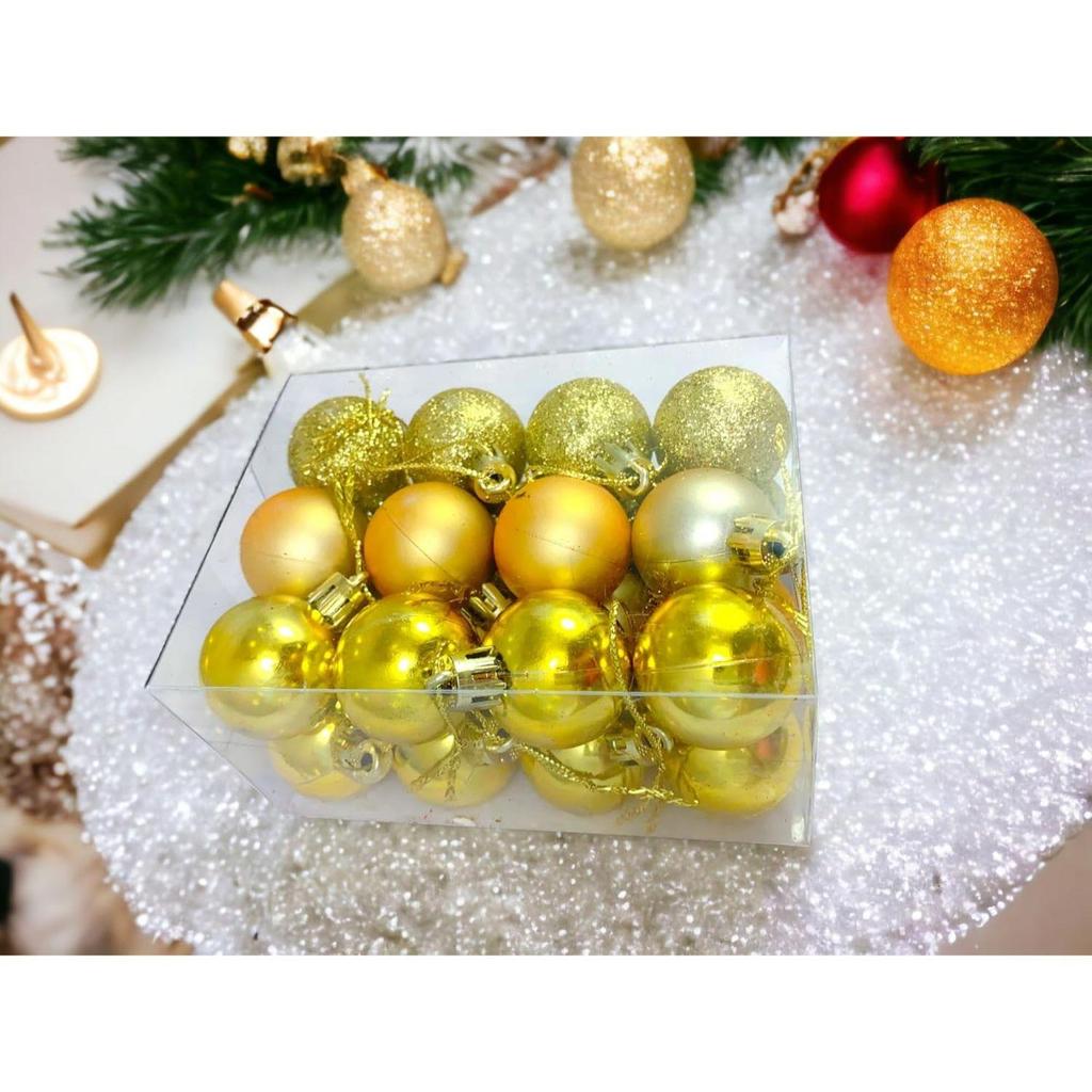 24 Rote & Goldene Weihnachts-X-Mass-Baumschmuckkugeln Anhänger Ornamente Hängende Baumkugeln Fröhliche Kugel Christbaumkugel Dekoration für Zuhause Party