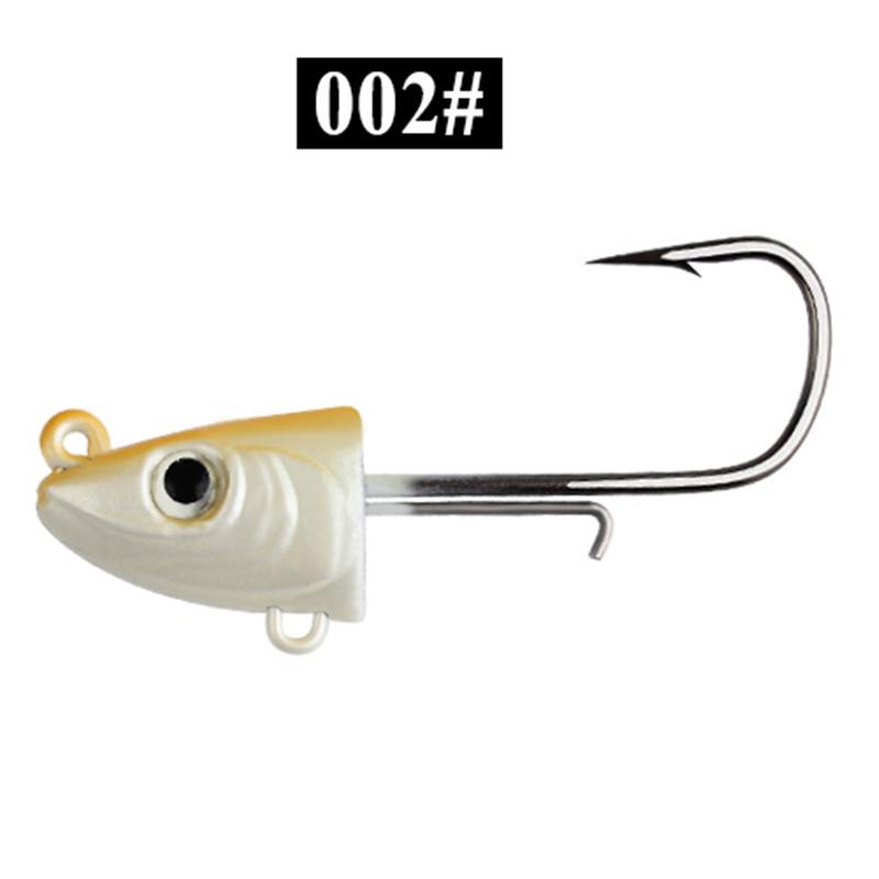 2pcs Jig Head Fish Hook 10g 25g 45g Fish Head Fish Hook for Soft Bug Fishing Tackle