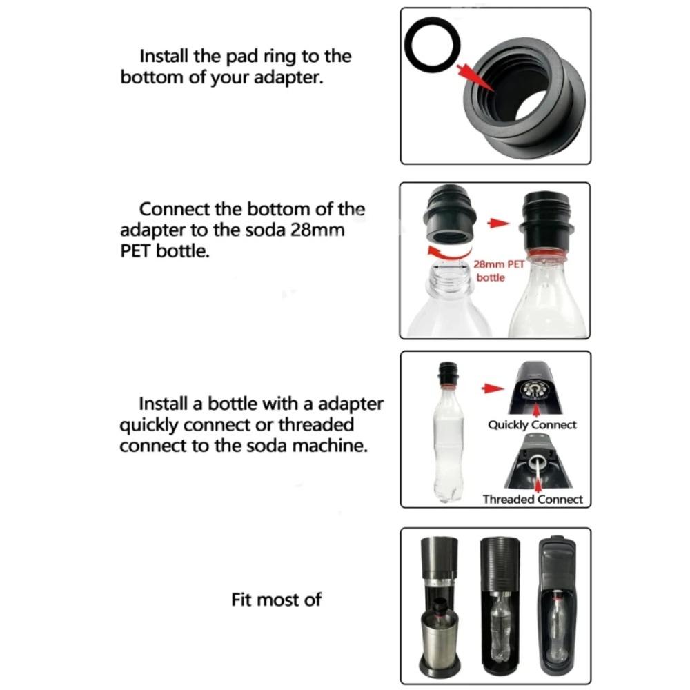 Plastic Adapter Bubble Bottle Adapter Plastic Water Bottle Adapter Universal 28mm Adapter Suitable for Various Bottles