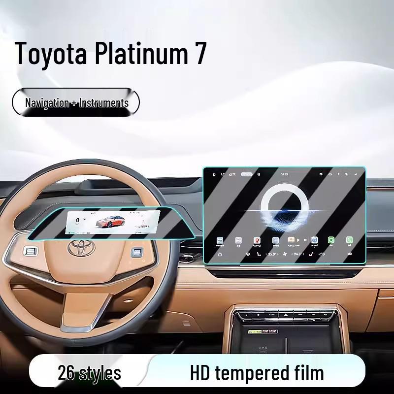 Gehärteter Displayschutz für Toyota Yaris L - Passend für 26 Modelle, Navigationsdisplay der Mittelkonsole