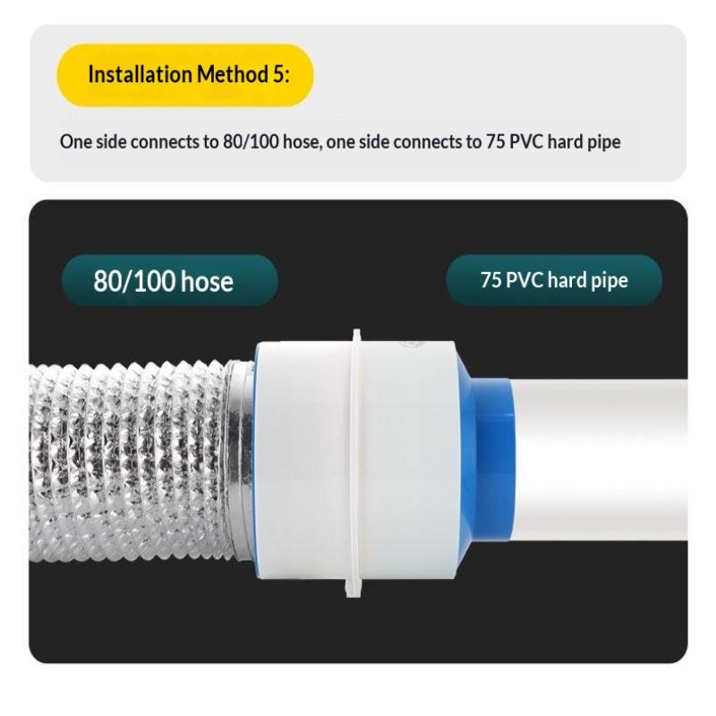 Exhaust Fan Check Valve 80/110mm Round Pipe Backdraft Damper No Noise Silent Vent Part for Bedroom Ensuite Bathroom