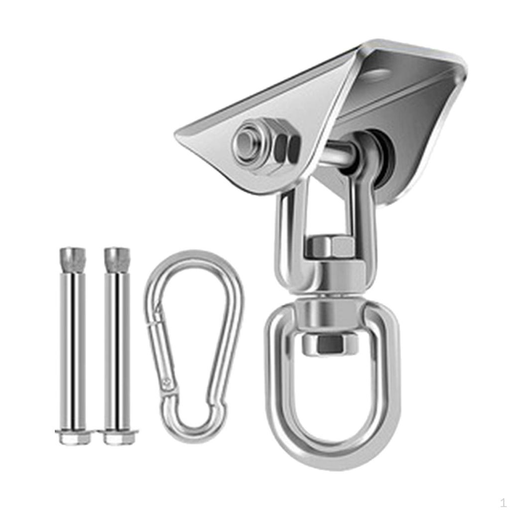304 Stainless Steel Swing Hanger for Ceiling Wooden Porch Hanging , Hooks Degree Rotate