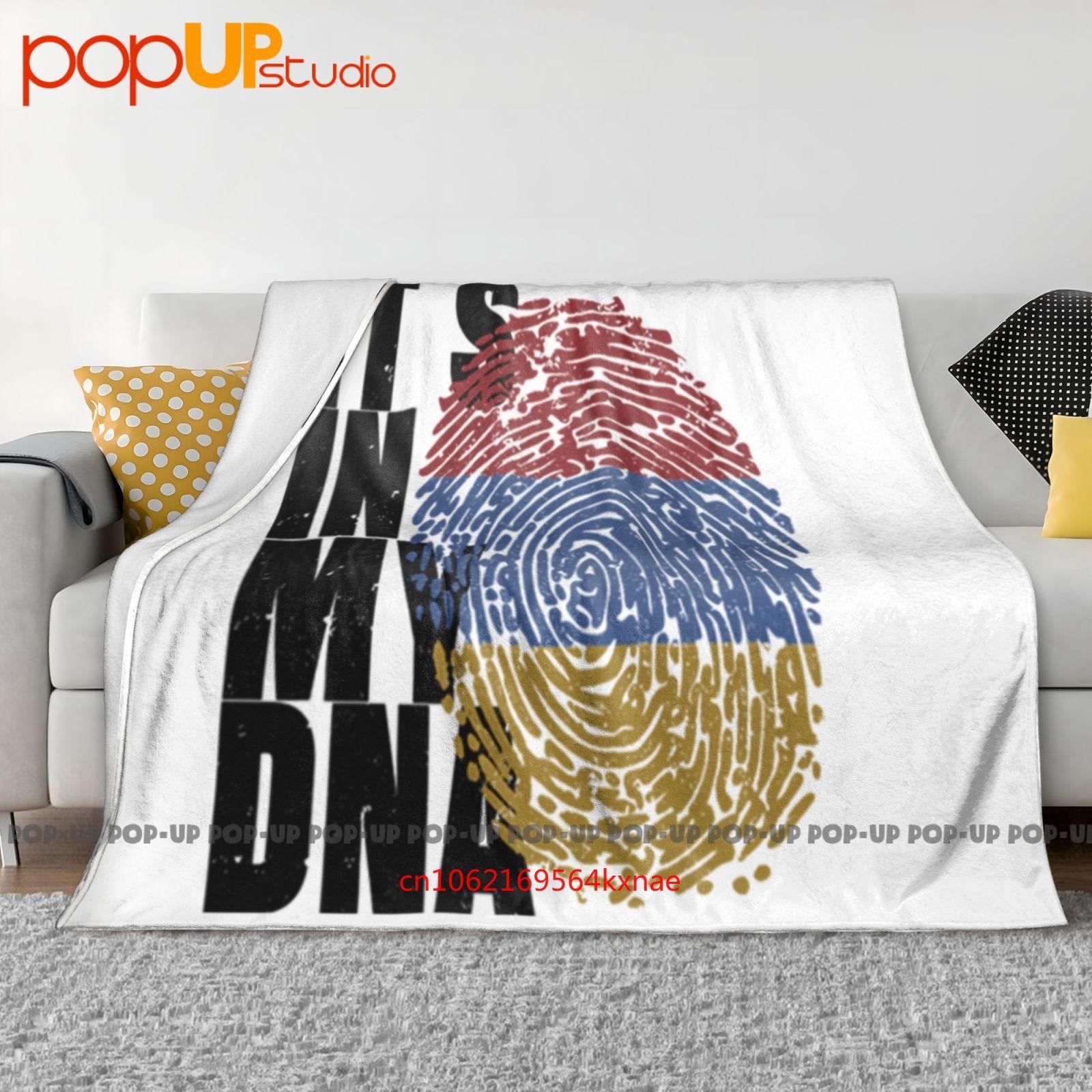

Pride Armenia Flag It S In My Dna Armenian Sign Proud Ultra-Soft Blanket Quilt Winter Sofa Cover Bed Covers 30x40in