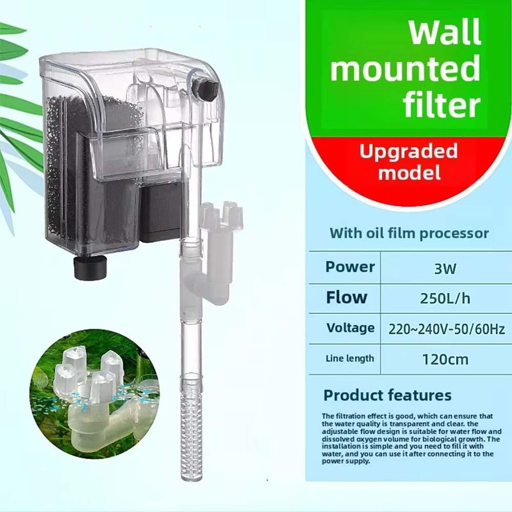 Water Purification Aquarium Filter EU/US Plug Hang-On-Back Filter Fish Tank Filter  Freshwater Pond