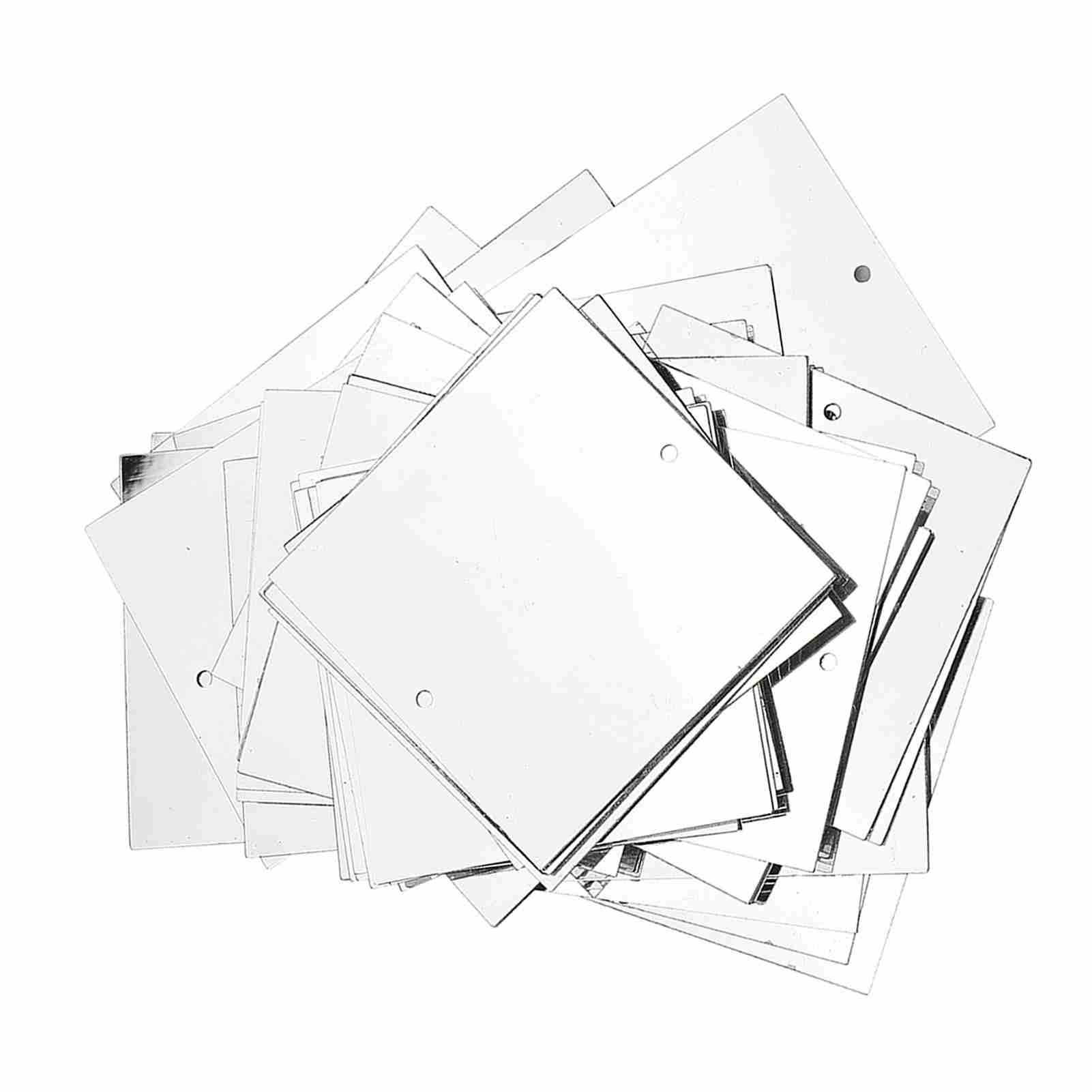 

50G ПВХ квадратные пайетки морские свадебные украшения одежда аксессуары 50x50 мм(Серебряный) серебряный