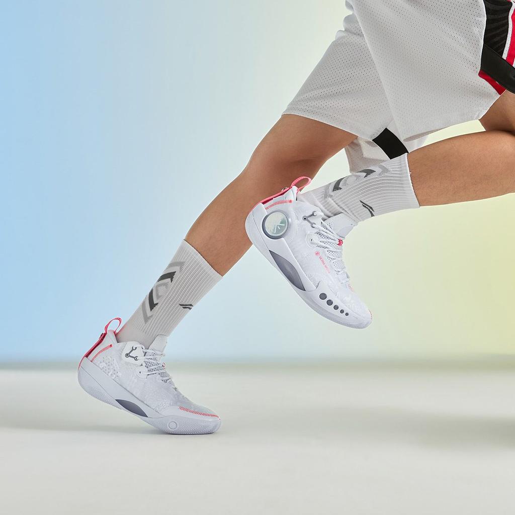 Li Ning Shadow 3 Mid Top Basketball Shoes Men's Standard White ABPT065-1