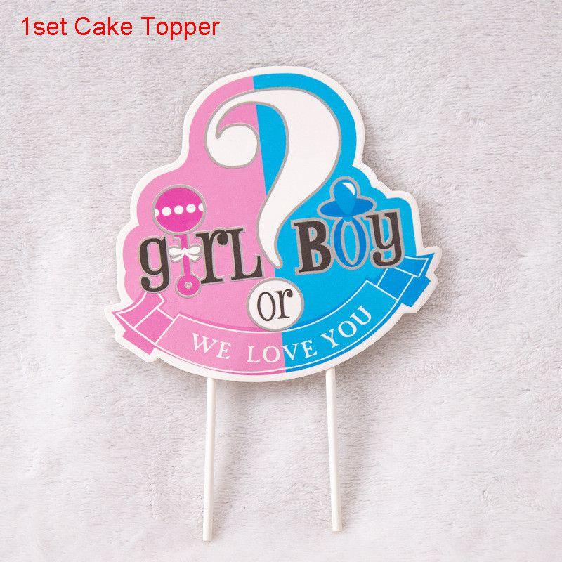 Baby Gender Reveal Party Decoration Boy Or Girl Disposable Tableware Pink Blue