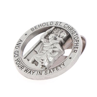 St Christopher Medal Samochód Saint Christopher Visor Clip Auto Sun Visor Accessories
