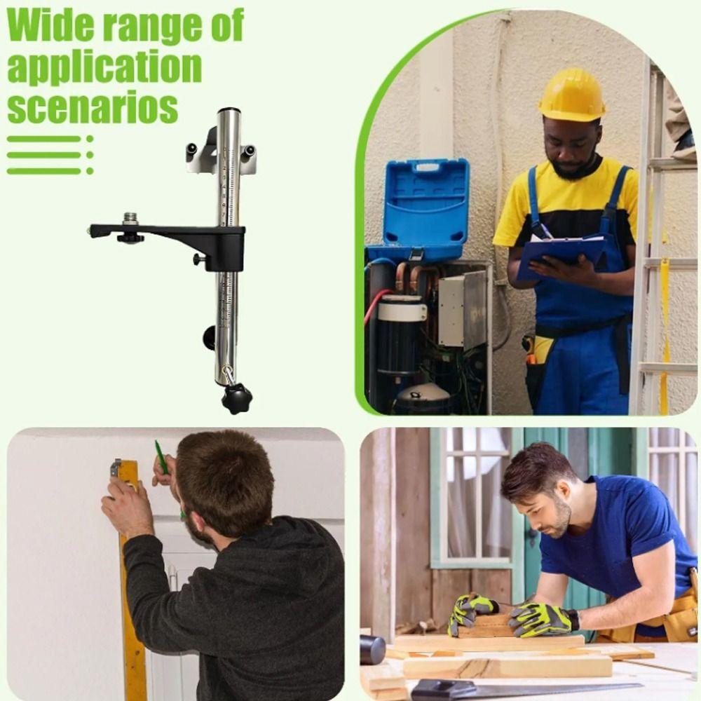 Multifunctional Wall Mount Bracket 180 Degree Rotation Leveling Tool Level Bracket  Carpentry