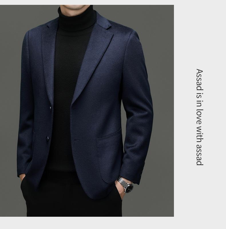 Herren Leichter Luxus Wollanzug - Schlank geschnittene Jacke für Herbst/Winter