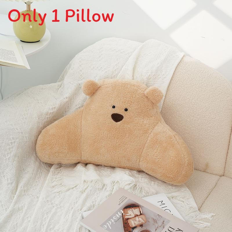 Arctic Velvet Bear Cushion With Embroidered Cartoon Animal For Home Decor