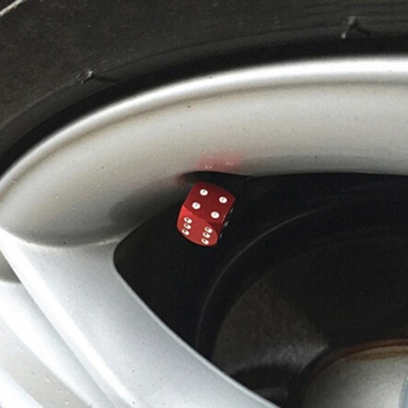5 ks Zlaté kostky Kolo Auto Nákladní auto Pneumatika Kola Dřík vzduchového ventilu Prachové krytky