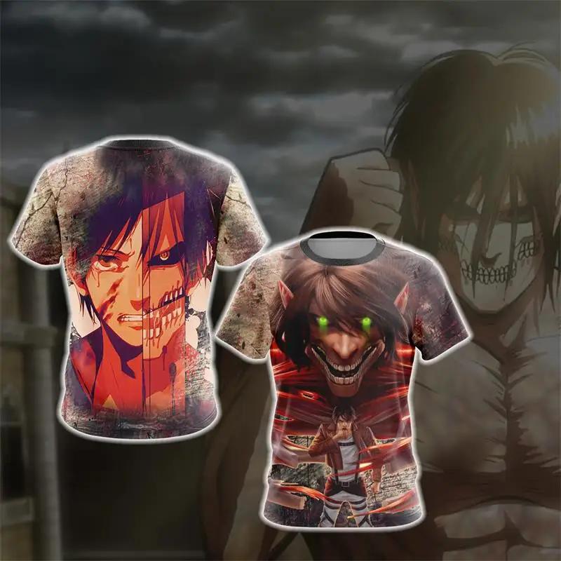 Anime "Attack on Titan" Levi Ackerman Graphic Men's T-shirts 3D Manga Printed T-shirts Summer Round Neck Casual Harajuku Fashion T-shirts