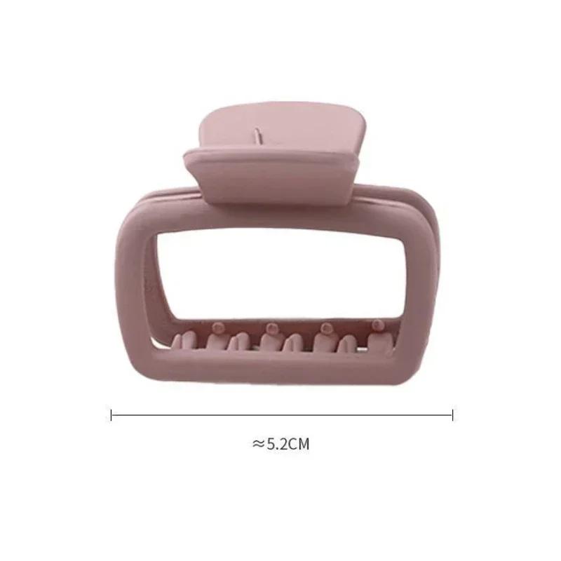 Small Hair Claw Clips Women Girls Square High Ponytail Clip Clamp Korean Simple Matte Non Slip Hair Styling Accessories