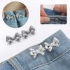 2Pcs Bowknot Button Adjuster For Pants And Skirts Waist Tightener Adjustable Waist Buckle For Jeans No Sewing Required