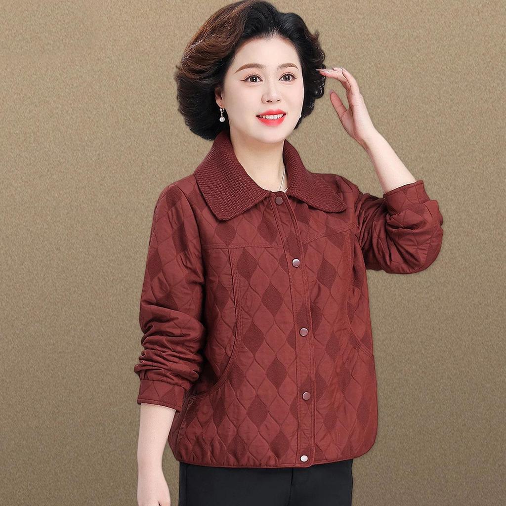 Mom's Stylish Lightweight Jacket for Middle-aged & Elderly Women - Spring & Autumn Casual Short Outerwear