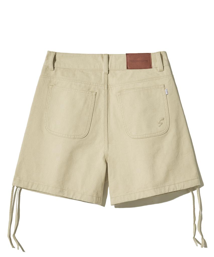FILLUMINATE (W) Cotton String Shorts - Beige