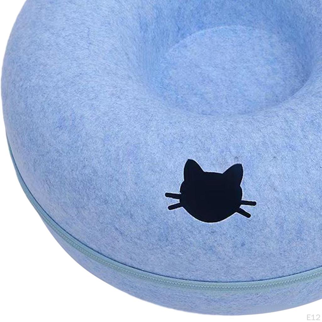 Katzenhöhle für den Innenbereich, Tunnelbett für mehrere Katzen mit abnehmbaren Elementen