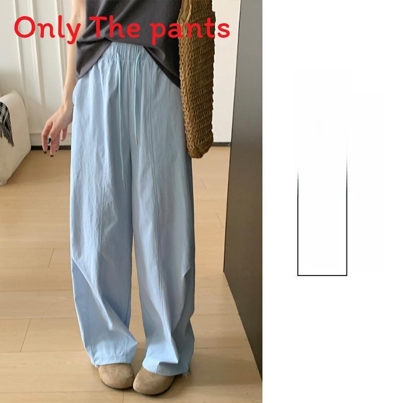 Casual High Waist Embroidered Wide Leg Pants For Women Summer Lightweight Linen Style