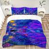 Neon Forest Adventure Printed 3pcs Bedding Set Soft Microfiber 1 Duvet Cover And 2 Pillowcases Home Bedroom Decor Xmas Gift K1666