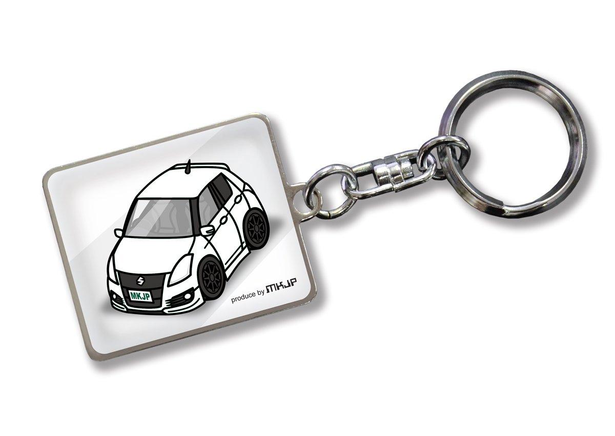 

Custom Keychain for Suzuki Swift Sports White White Car Color [MKJP] ZC32S, Base,