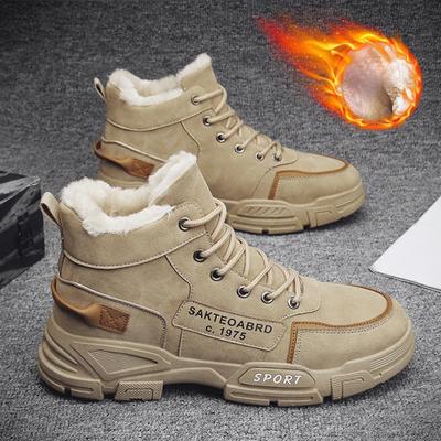 Stivali da neve da uomo 2024 Inverno Caldi Stivaletti casual da uomo con plateau Antiscivolo Stivali da lavoro per uomo Classici Taglia grande Scarpe di cotone