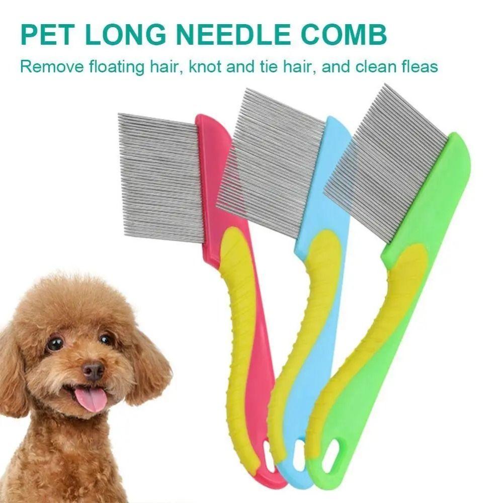 Stainless Steel Pet Hair Comb Seahorse Shape Lice Comb Wool Cleaning Supplies Dog Flea Comb  Cat