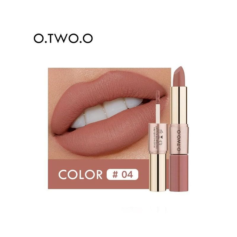 O.TWO.O - 2 in 1 Matte Liquid Lipstick - 4 Colours
