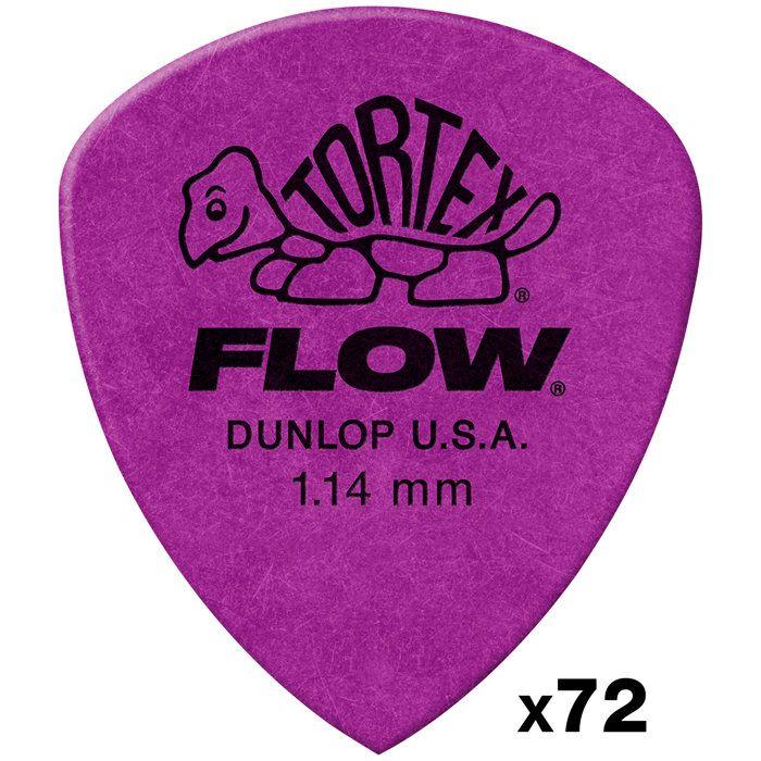 Dunlop 558R114 Tortex Flow Standard 1,14 Mm Sachet De 72 Médiators