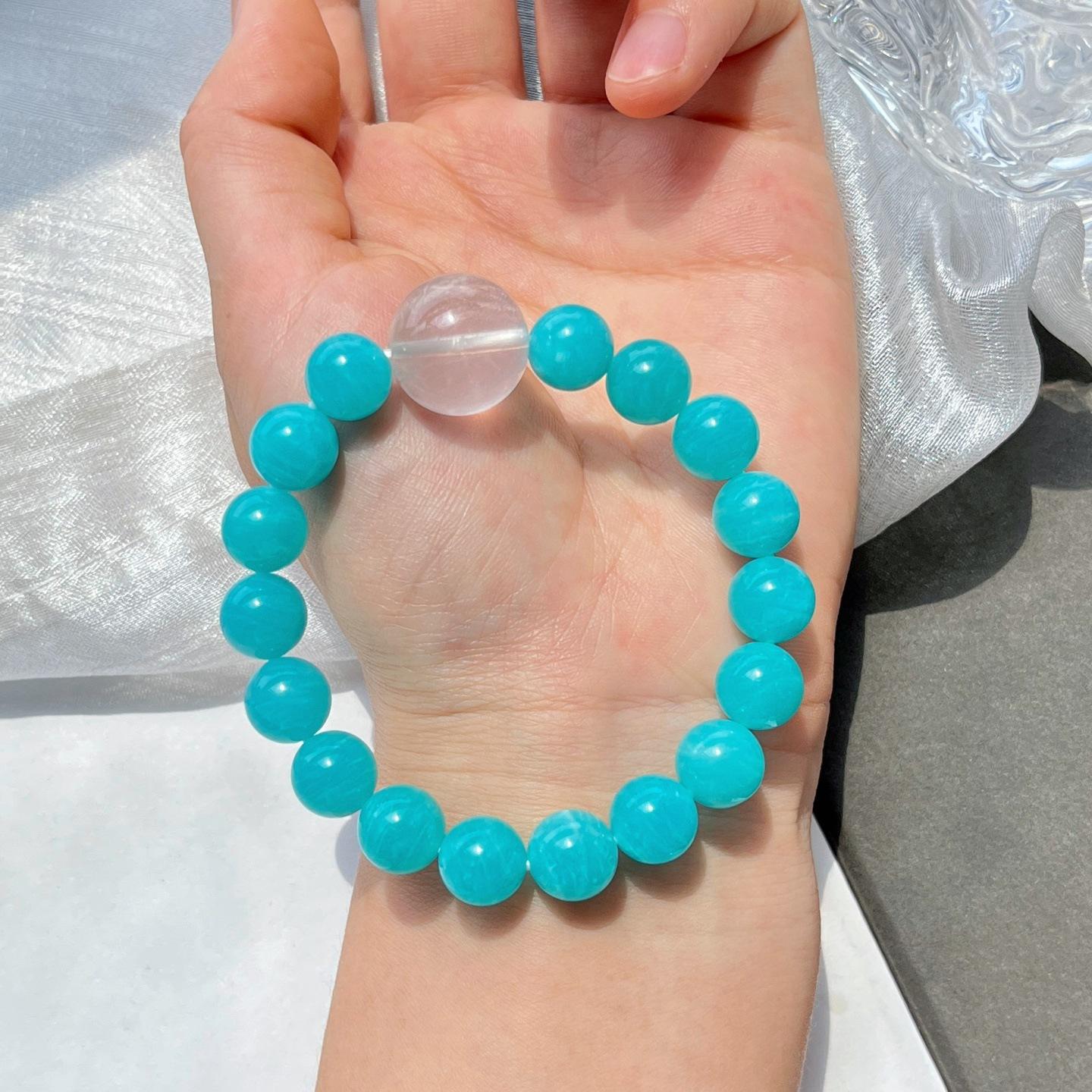 9-10Mm Natural Tianhe Stone Milk White Crystal Design Bracelet Bracelet.