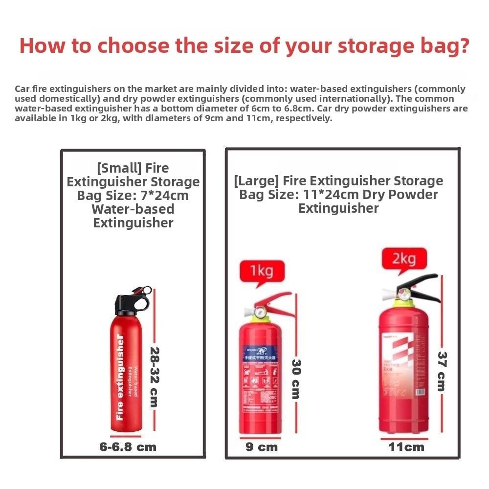 Trunk Mount Fire Extinguisher Holder Wear-Resistant Car Extinguisher Bag  Automotive Interior