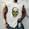 Men's Loose Fit Sleeveless Tank Top Casual Sports Muscle Shirt Halloween Print Comfortable Breathable Lightweight Summer Wear