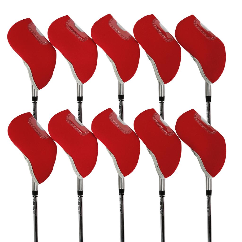 Xiaomi Golf Club with See Through Window 10Pcs Golf Covers Golf Wedge Headcovers Clear Visible Head Covers Golf Accessories for Putters