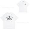 [2] American trendy brand short-sleeved t-shirt black and white collection printed short-sleeved t-shirt casual couple men and women of the same style