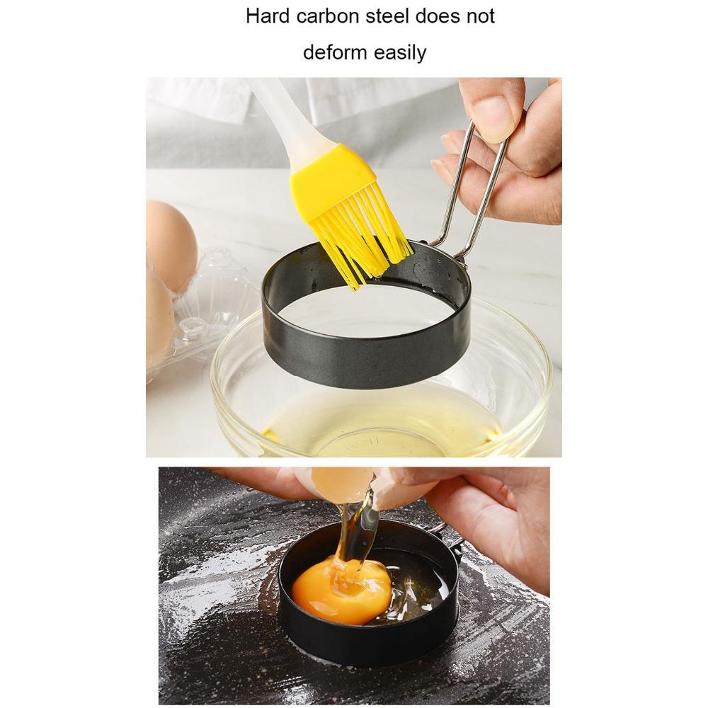 Nonstick Coating Egg Ring Mold Foldable Pancake Shaper Durable Omelette Mold  Breakfast Preparation