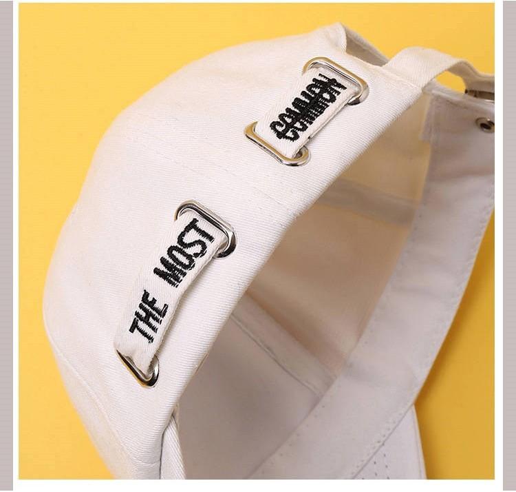 Baseball White Versatile Cap For Women Men Ins Korean Style Face Hat Slimming