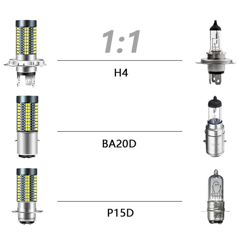 H4 Led Moto Bulb H6 BA20D Motorcycle Headlight 12V 6000K 126Pcs Chips P15D Led Lamp Car Headlight Bulbs Lampada Hi Lo Light