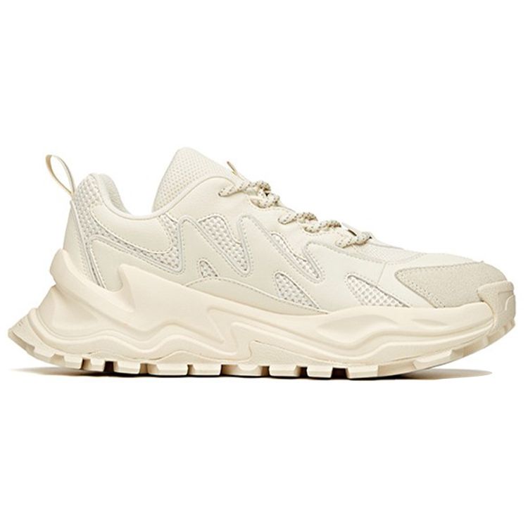 Anta Hot Slip Resistant Durable Low Top Dad Shoes Women Sneakers Light-Beige 912118886-6