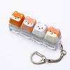 Cute Cats And Dogs Keychain 4 Keys Keyboard Key Ring Backpack Pendant Decompression Tool Stress Relief Toy