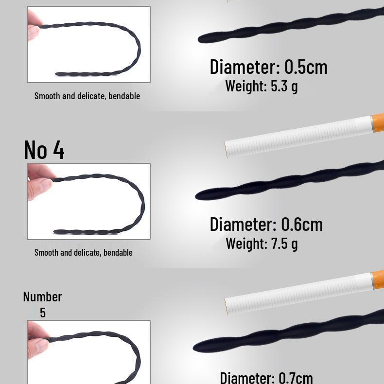 Silicone Urethral Plug and Stimulator for Men