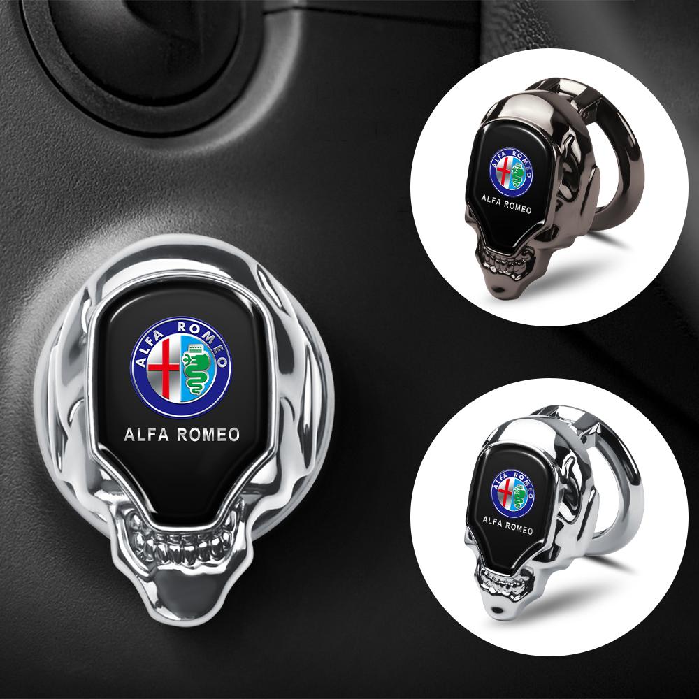 Car Sticker For Alfa Romeo 159 147 2026 Hot Sticker 1PC Car One Button Start Protective Cover Ignition Device Sticker For Alfa R EO0 