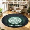 Round Rug Custom NameCeltic FC Pattern Non Slip Carpet Home Floor Decor