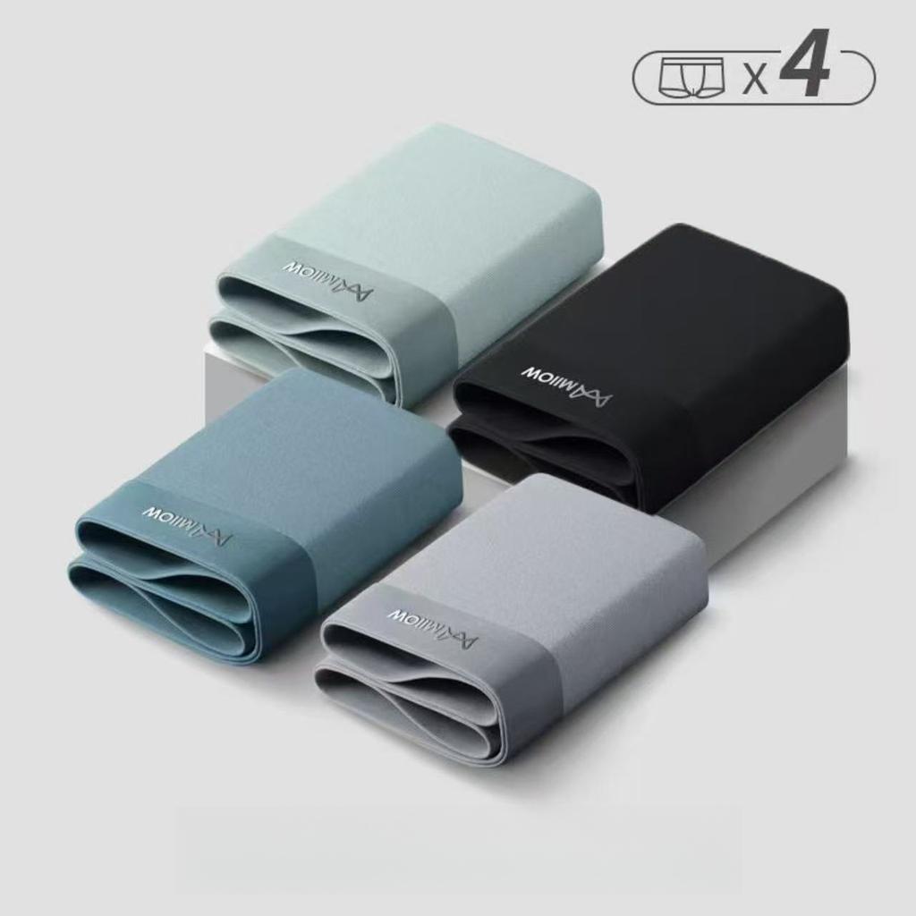 4pcs Autumn and Winter Underwear for Men Adult Underwear Square Underwear Youth Trend Flat Underwear Boxer Brief