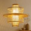 Woven Rattan Pendant Lamp Hand Knitted Ceiling Light Rural Handmade Wicker Chandelier  Bedroom