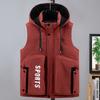 Plus Size L-5XL Fashion Winter Sleeveless Jackets Man Thick Black Outerwears Men's Warm Vest Hooded