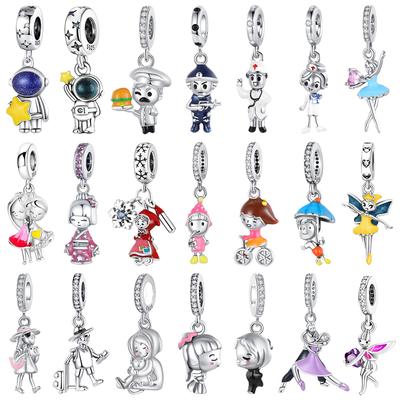 Copper Original Charms Astronaut Fireman Dancer Doctor Nurse Girl Boy Genie For Pan Bracelet Jewellery Gift