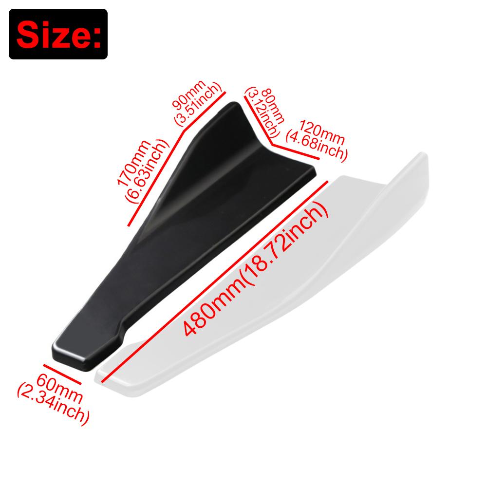 1 Pair Universal Car Rear Bumper Lip Trim Protector 35/48cm Car Side Skirt Cover Car Corner Bumper Guards with Screws