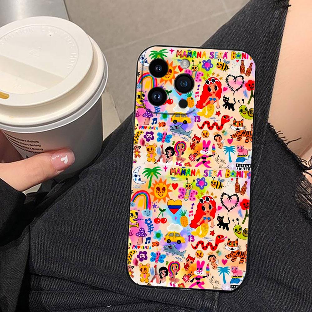 Sera B-Bonito Manana K-Karol G Coque de téléphone Cover Pour iphone Apple 17 AIR 16E 16 15 14 13 12 11 Pro XR Max 8 7 Plus Coque Shell en TPU