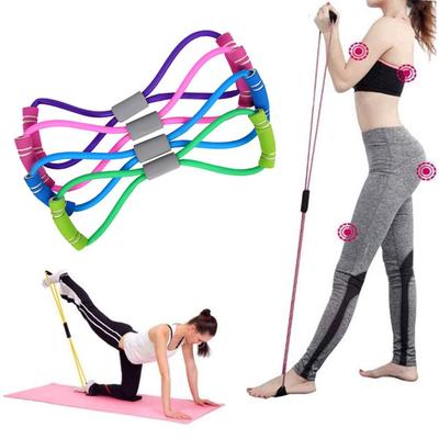 Training Pull Rope Belt Elastic Band Gum Rubber Band 8 Word Puller Chest Fitness Equipment Yoga