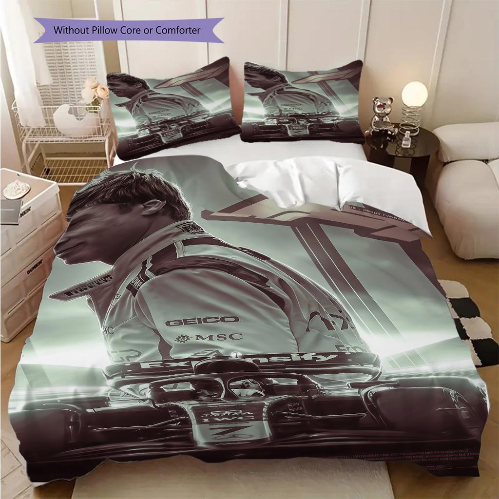 Formula 1 Movie Threepiece Set 1 Duvet Cover 2 Pillowcase Without Core Soft And Comfortable Duvet Cover And Pillowcase